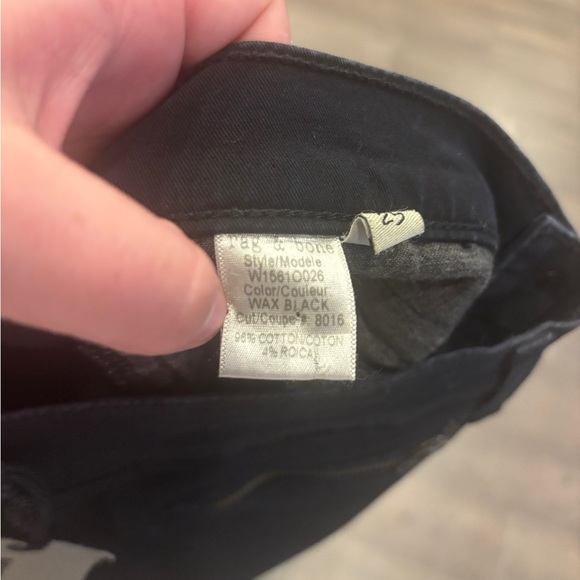 Rag & Bone Ridley Moto Jean in Wax Black - Picture 7 of 8